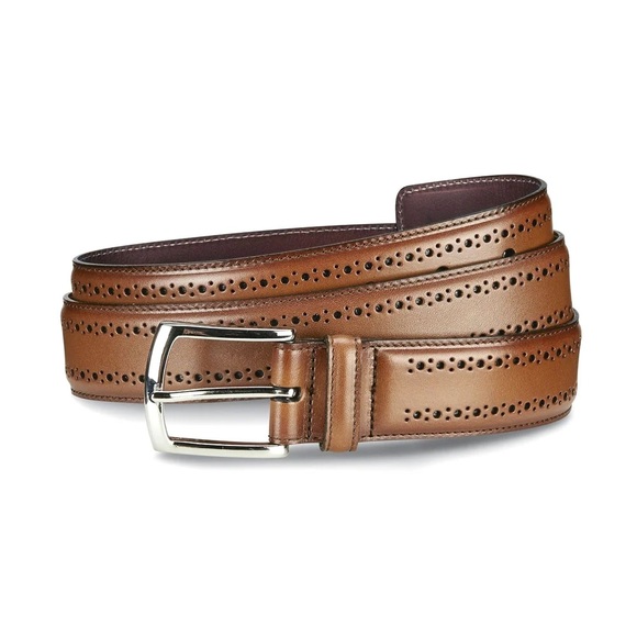 Allen Edmonds Manistee Dress Leather Belt Walnut Brown - Picture 1 of 7